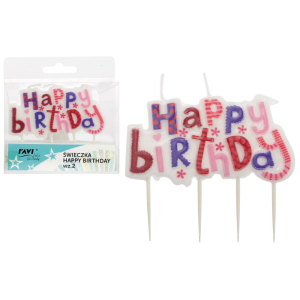 Świeczka HAPPY BIRTHDAY wzór 2 RAVI